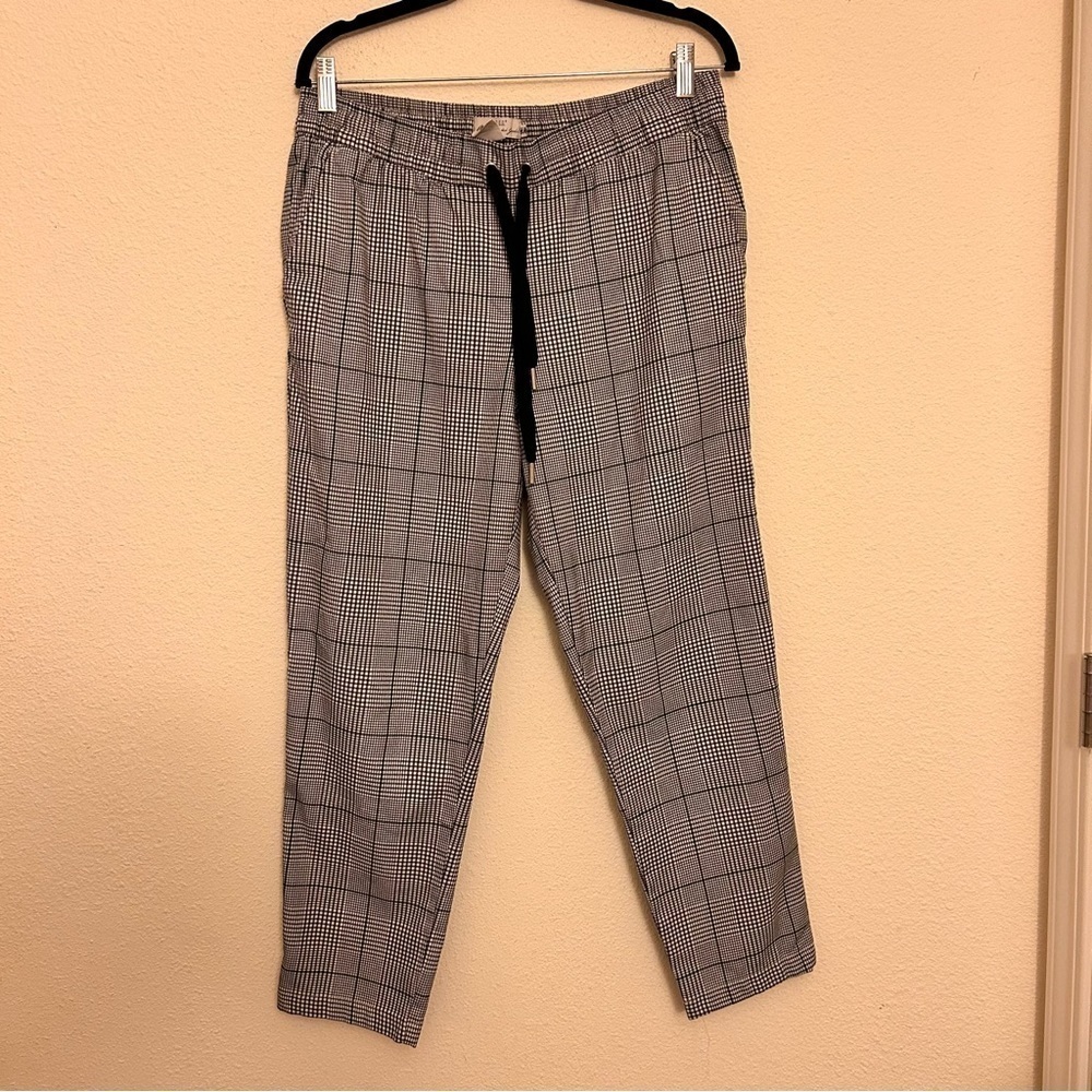 H&M LOGG Glenn Print Drawstring Trousers Women Size 10